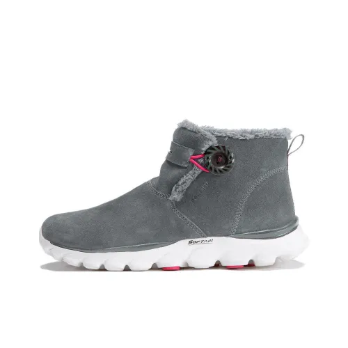 PELLIOT Термический Slip-resistant и устойчивый к истиранию Короткий сноубутс Женские Темно-серый