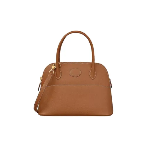 HERMES Bolide Epsom Телячья кожа Сумка Женская 37 Золотисто-коричневый