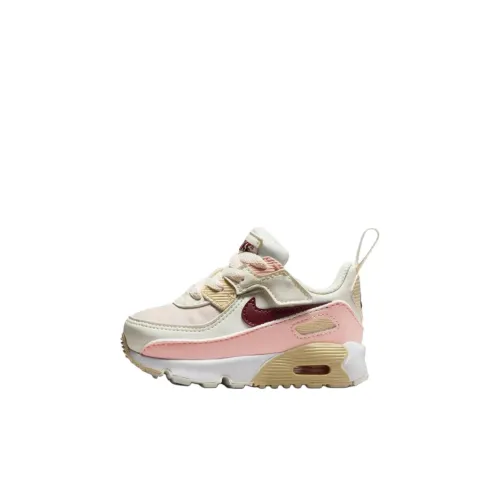 Nike Air Max 90 EasyOn Low Топ Обувь для малышей Белый Розовый Infant And Toddler
