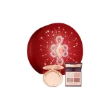 Кисть для теней Палетка #Gorgeous Глаза 5,2г + Кисть для хайлайтера Компактная #Radiant Белый 8г