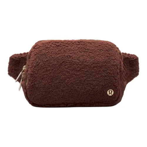 lululemon Полиэстер Слинг-Сумка Пояс Сумка Большая Женская Земляной Коричневый Золотой