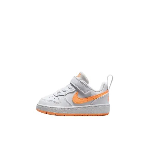 Nike Court Borough Slip Resistant Abrasion Resistant Низкий Топ Обувь для малышей Белый Желтый Infant And Toddler
