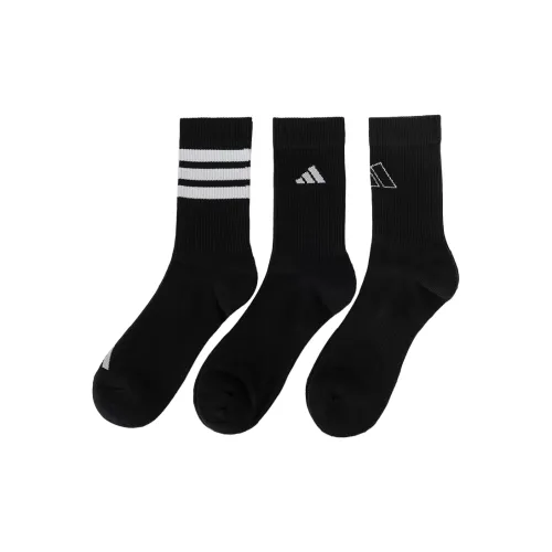 Adidas 3 шт Черные Унисекс MID Носки до икры