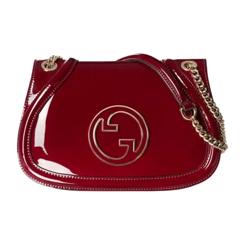 GUCCI Blondie Лакированная кожа Сумка через плечо Маленькая Женская Красная