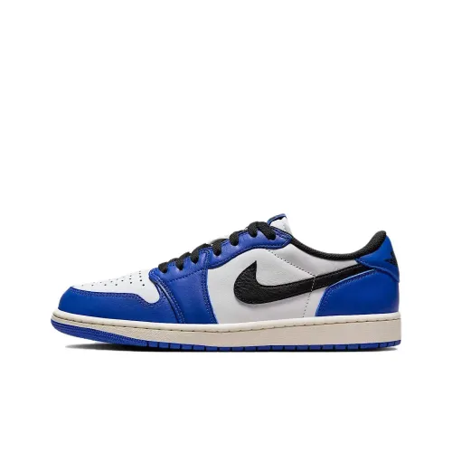Jordan Air Jordan 1 Low OG 'Game Royal' Устойчивый к истиранию Низкий Топ Винтажные Баскетбольные Кроссовки Унисекс Синий Белый Черный