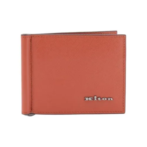 KITON Кожа Кошелек Мужской Оранжевый