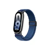 Магнитная застежка - Вязаная ткань с петлей [Черный соединитель] Синий