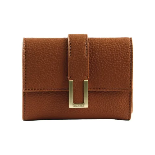 CALVIN KLEIN Кожа Держатель для карт и кошелек женский коричневый