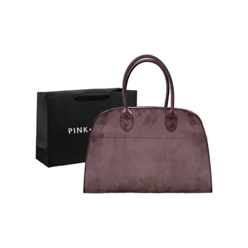 PINK·LAND ПУ (полиуретан) Сумка Женская Красно-коричневый Текстура Черный