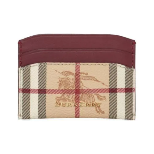 Burberry Коровья кожа Держатель для карт Женский Бургунди и Многоцветный
