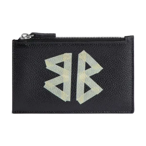 Balenciaga Cash Cow Кожаный держатель для карт большой мужской черный