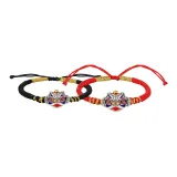 Эмаль Лев Браслет-шнурок Парный