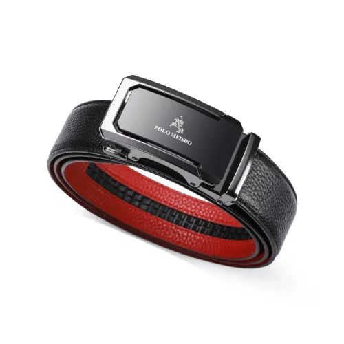 POLOMEISDO Телячья кожа Зодиакальный год Красный ремень Бизнес Универсальный Премиум Подарочная коробка Включено Мужской 3,5CM