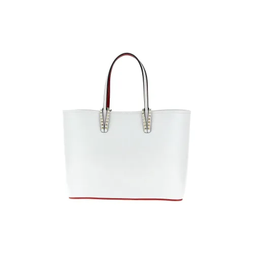 CL Кожа Тоут Сумка Сумка для покупок Сумка Женская Белая и Красная