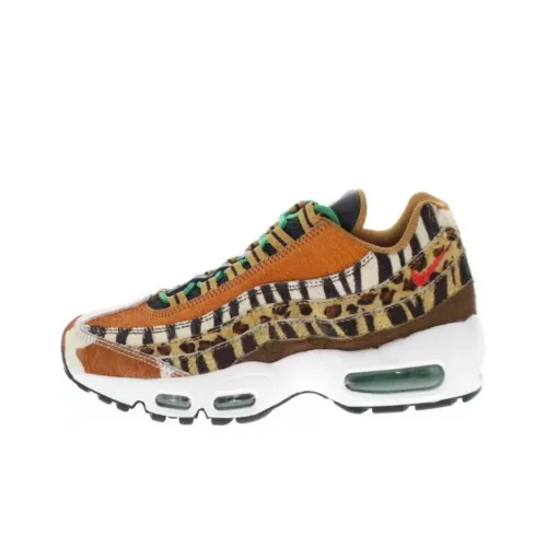 Nike Air Max 95 Устойчивые к истиранию Низкие Беговые кроссовки Унисекс Черные Желтые