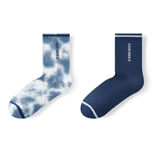 Skechers Sports Alliance Series 2 шт Туманно-голубой/Темно-синий/04S0 Унисекс MID Носки до икры