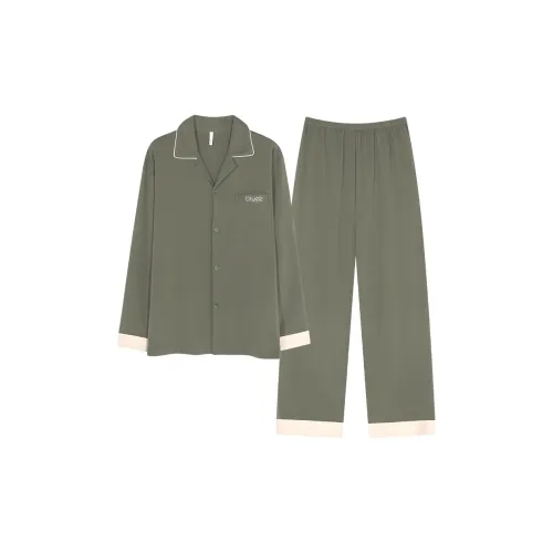 XIAFENYAN Пижамный комплект мужской зеленый