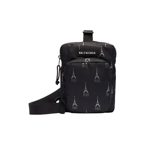 Balenciaga Нейлоновая сумка через плечо мужская черная