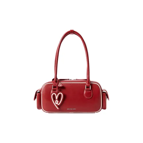 AMAZING SONG Коровья кожа Молния Сумка через плечо Учебная Обычная Женская Красный Серый Белый Темный шоколад