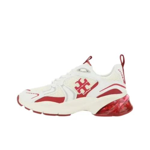 TORY BURCH Дышащий Низкий Топ Спортивная Повседневная Обувь Женская Белая Красная