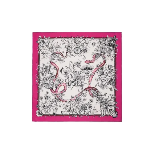 GUCCI Шарфы из шелка Тутовый Унисекс Фуксия