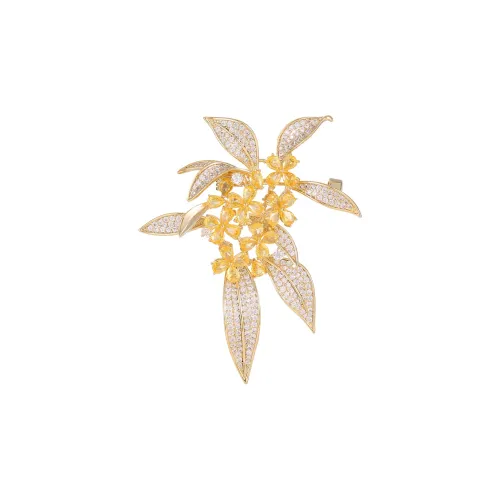 Фиолетовый медный сплав броши женские