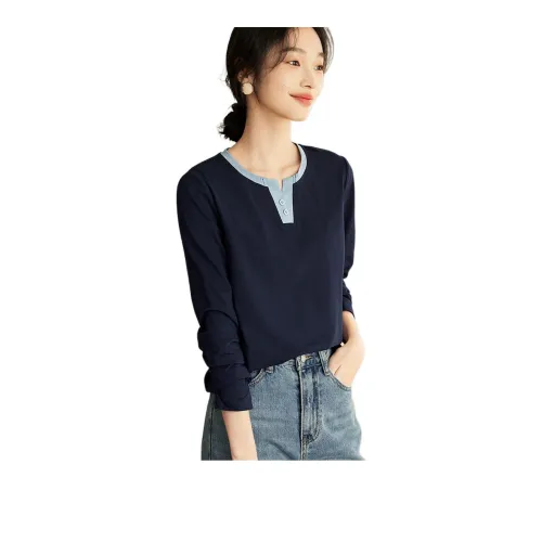 XWI Стандартная T-рубашка Женская Темно-синий