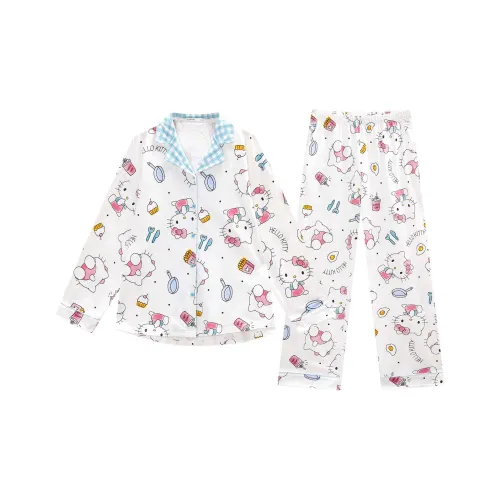 GUKOO x Hello Kitty Пижамный комплект Женская Рыбка Belly Белый
