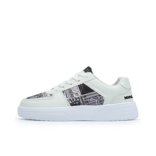 Singing Амортизация Легкий Устойчивый к истиранию Низкий Топ Скейтборд Кроссовки Унисекс Белый Черный