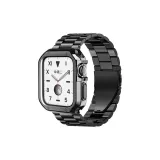 Черный [Три Корона Стальной браслет] + Черный Гальванизированный Чехол