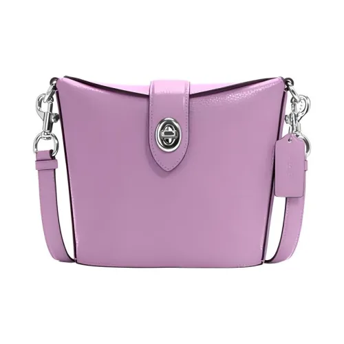 COACH Сумка из коровьей кожи с текстурой "галька" картофель фри сумка через плечо женская лавандово-фиолетовая