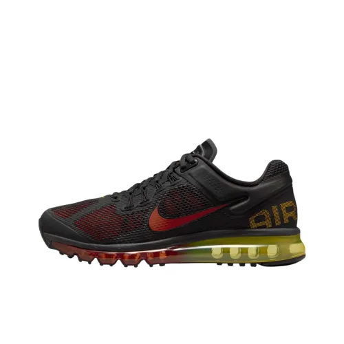 Nike Air Max 2013 Устойчивый к истиранию Низкий Топ Повседневные Беговые кроссовки Унисекс Черный Красный