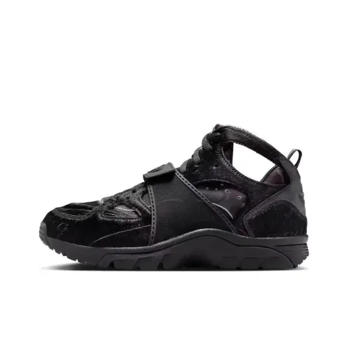 Corteiz x Nike Air Trainer Huarache Slip Resistant Abrasion Resistant MID Топ Винтажные баскетбольные кроссовки Унисекс Черный