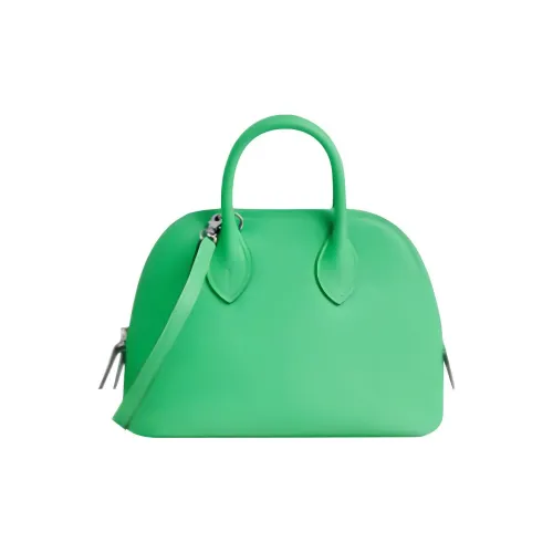 HERMES Bolide Evercolor Телячья кожа Сумка для боулинга Сумка через плечо Сумка Мини Женская Комикс Зеленая