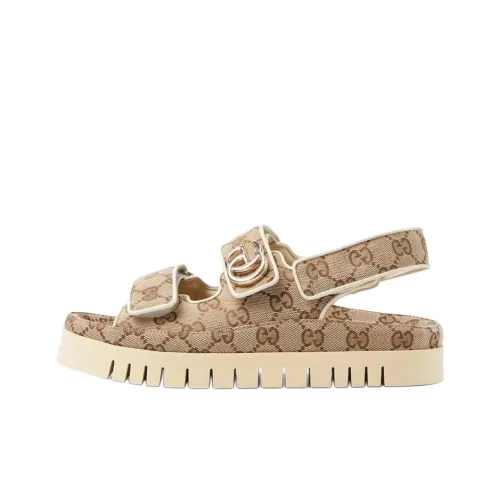 GUCCI One Ремешок Сандалии Женские Темно-Коричневый