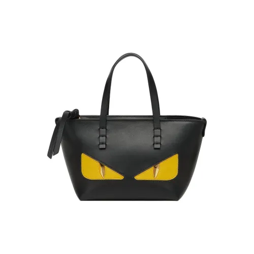 FENDI Телячья кожа Тоут Сумка Сумка для покупок Сумка через плечо Сумка Мини Женская Черная