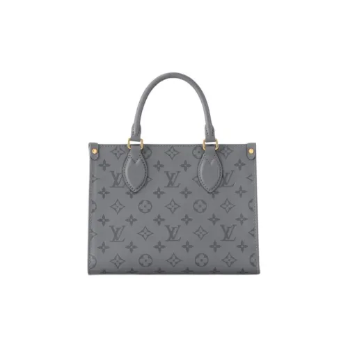 LOUIS VUITTON Кожа Тоут Сумка Сумка для покупок Сумка Маленькая Женская Серого цвета