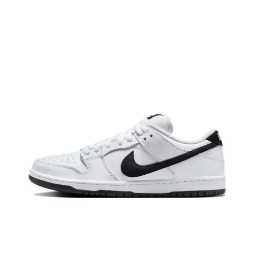 Nike Dunk SB Slip-on Устойчивый к истиранию Низкий Топ Скейтборд Кроссовки Унисекс Белый Черный