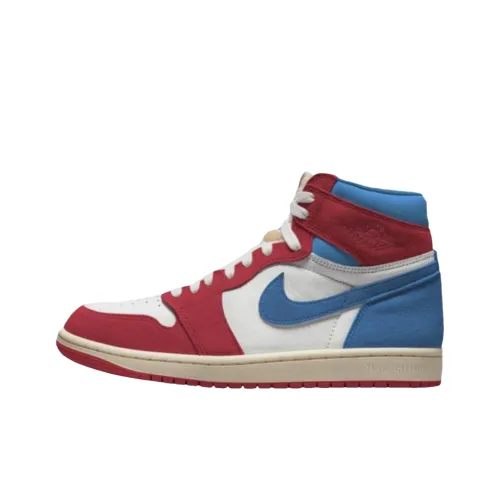 JORDAN Air Jordan 1 Винтажные баскетбольные кроссовки High Топ Красный синий Женские