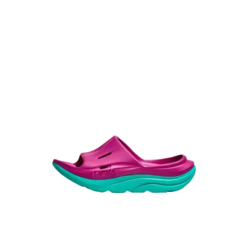 HOKA ONE ONE Ora Recovery Slide 3 Детские уличные тапочки Фуксия/Электрический Вода KIDS