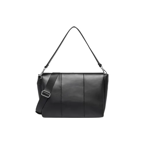 VIHUS Microfiber Leather Shoulder Bag Men's Black VIHUS Микрофибра Кожа Плечевая Сумка Мужская Черная