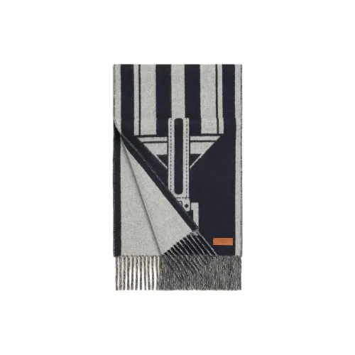 HERMES Кашемир Вязаные Шарфы Унисекс Черный