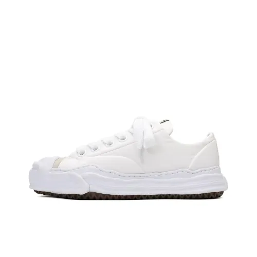 MIHARA YASUHIRO Коллаборация Коллекция Hank Низкий Топ Скейтборд Кроссовки Унисекс Белый