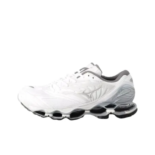Mizuno Wave Prophecy LS Slip-resistant Abrasion-resistant Low Top Casual Running Shoes Men's White Мицубо Уэйв ПроМиси LS Противоскользящий Устойчивый к истиранию Низкий Топ Повседневные Беговые Кроссовки Мужские Белые