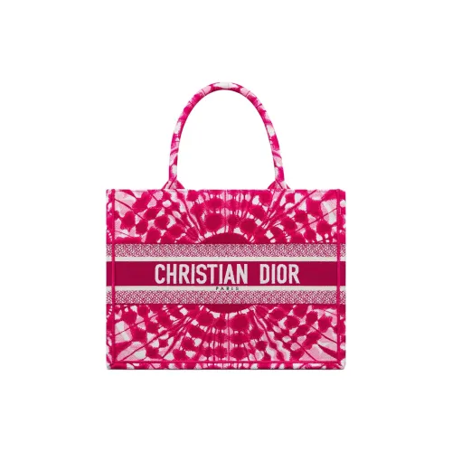 DIOR Miss Dior Хлопок Тоут Сумка Сумка для покупок Сумка среднего размера Женская Фуксия