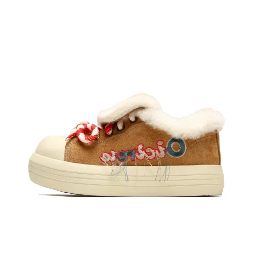 OICIRCLE Термический Рекомендуемая высота Увеличение Ankle Длина (размер в длину) Зимние ботинки Женские Сливочный