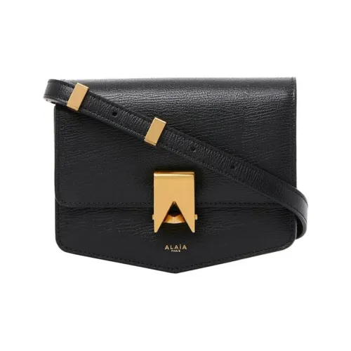 Alaia Lambskin Crossbody Bag Shoulder Bag Small Women's Black
