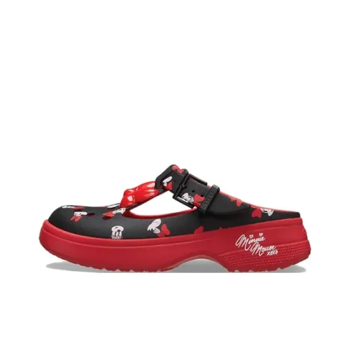 Crocs Classic Minnie Sabo Women's Black Red Crocs Классический Minnie Sabo Женские Черный Красный