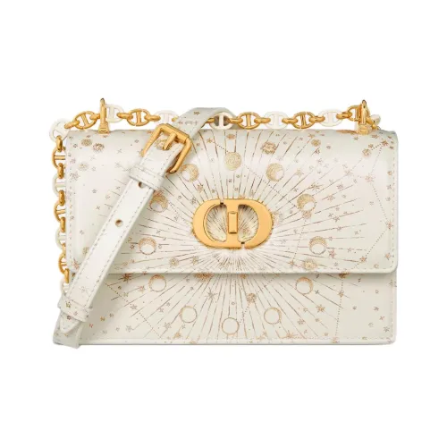 DIOR Miss Caro Коровья кожа Сумка через плечо Мини Женский Молочно-белый