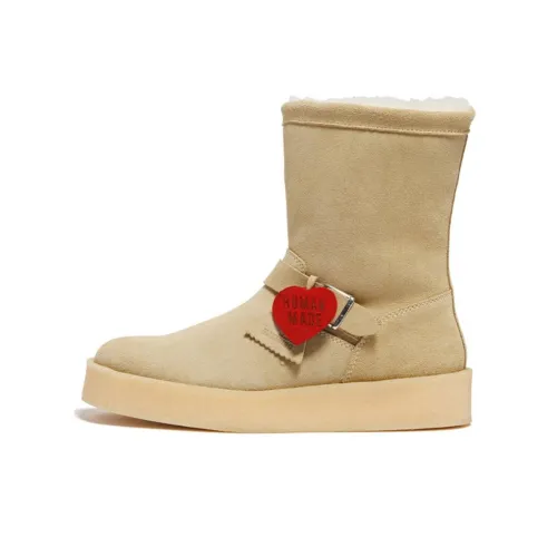 Clarks x HUMAN MADE Пустыня Made Теплоизоляционный Устойчивый к истиранию Противоскользящий Короткий Сноубутсы Унисекс Бежевый